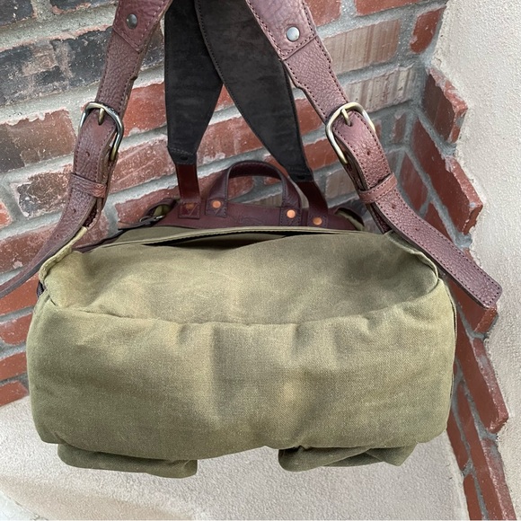 🆕 Mission Mercantile Leather Goods CAMPAIGN WAXED CANVAS BACKPACK | All Purpose - Picture 8 of 15